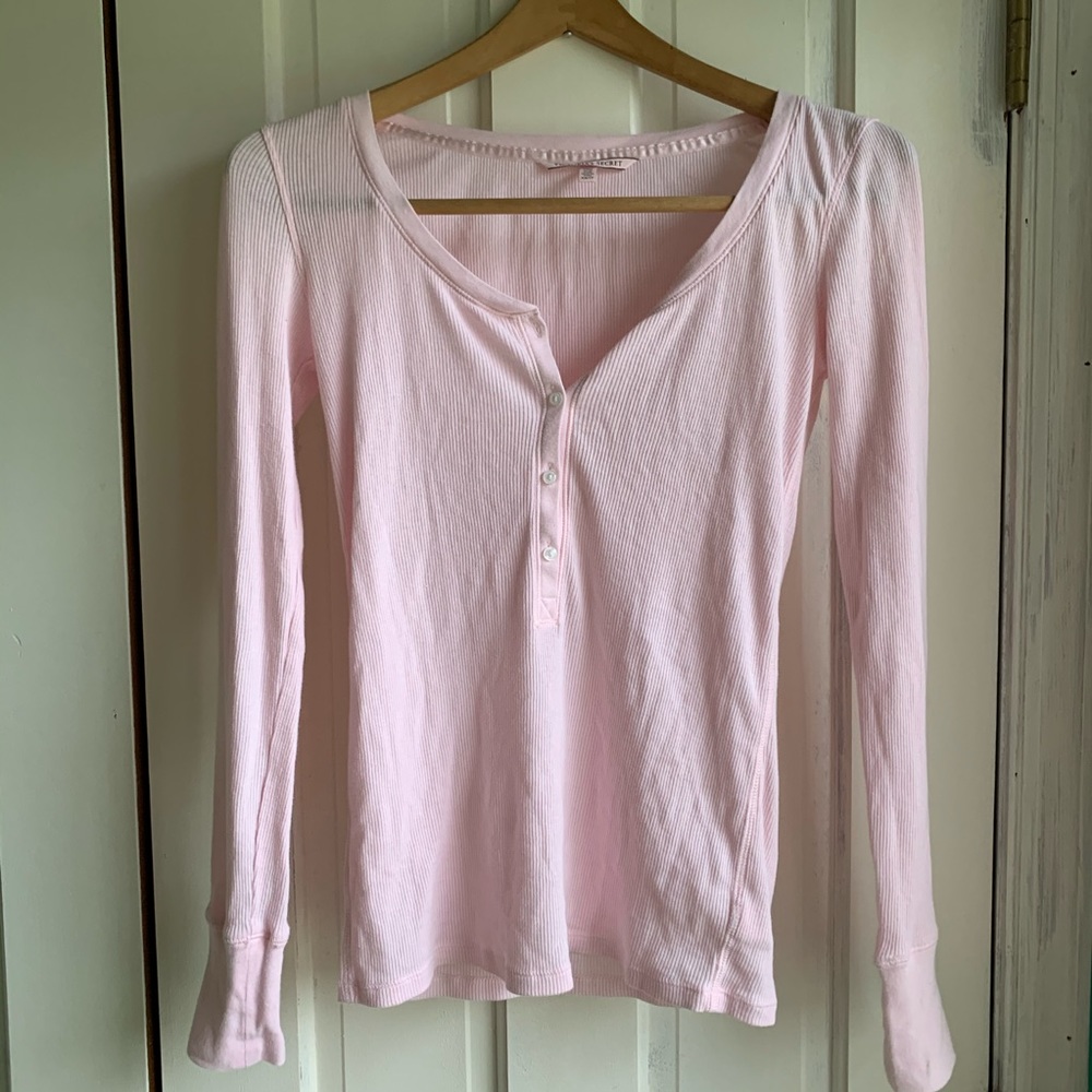 VICTORIA'S SECRET Baby Pink Henley